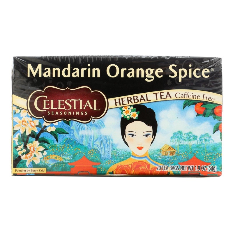Celestial Seasonings Caffeine-Free Mandarin Orange Spice Herbal Tea - 6 Packs of 20 Tea Bags