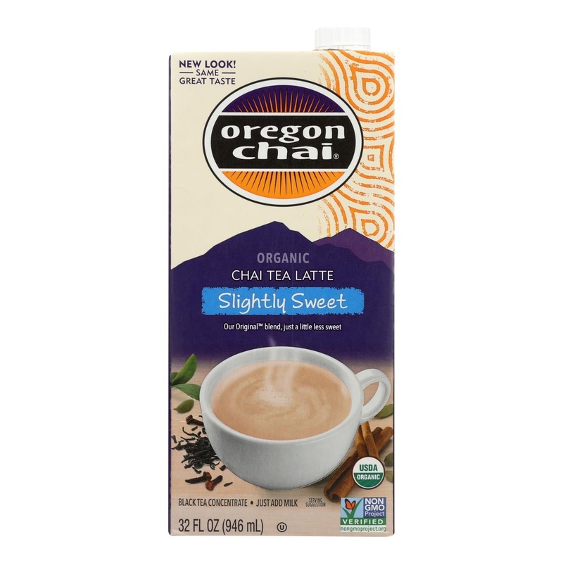 Oregon Chai Original Chai Tea Latte Concentrate - Slightly Sweet - Pack of 6 - 32 Fl Oz Each